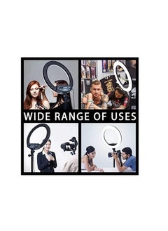 Houmt HOUMT RL-18 Ring Light, 18 inch Soft Ring LED Light for Live Broadcast YouTube Vlog Video Shooting with Remote Control 3 Phone Holder Special Ring Fill Light  - Image 4