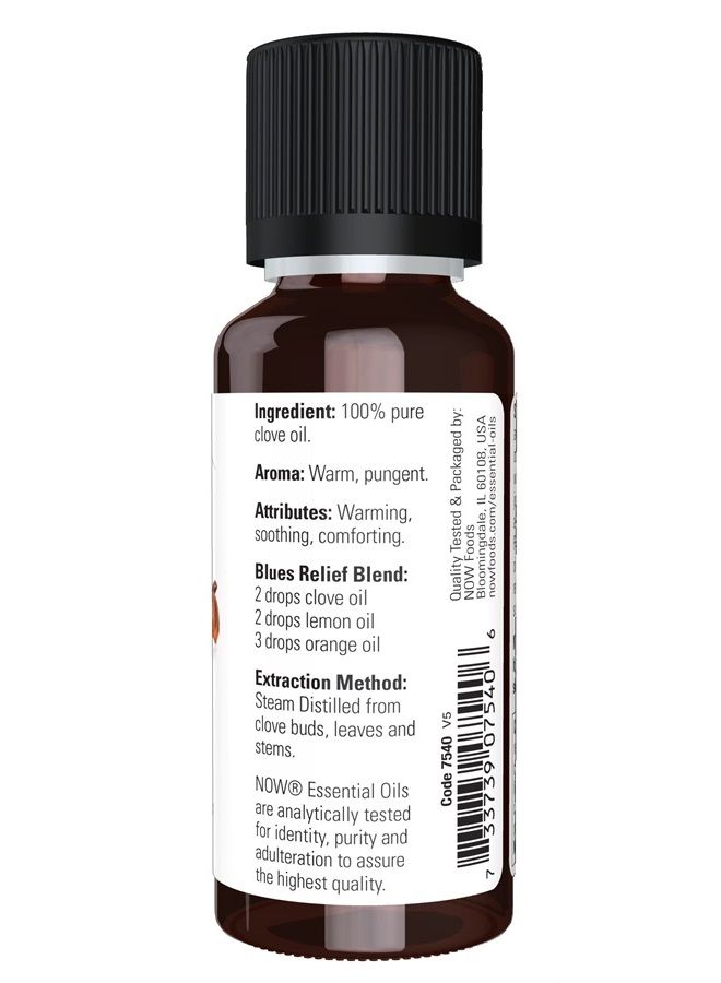 now Essential Oils, Clove Oil, Balancing Aromatherapy Scent, Steam Distilled, 100% Pure, Vegan, Child Resistant Cap, 1-Ounce  - Image 2