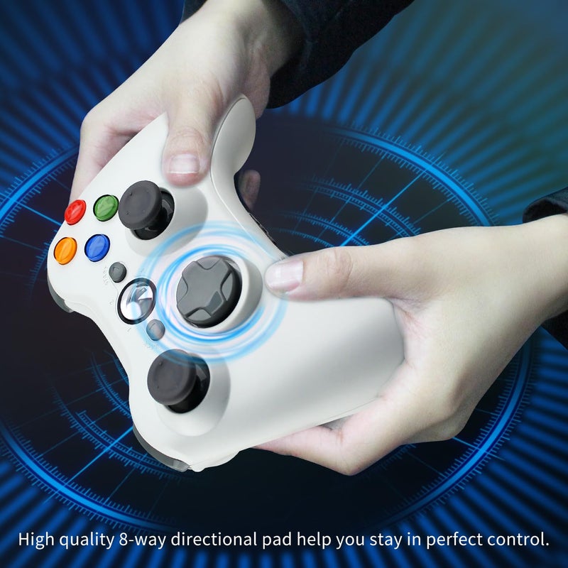 OSTENT Wired USB Controller Gamepad Joystick for Microsoft Xbox 360 Console Windows PC Laptop Computer Video Game Color White - Image 5
