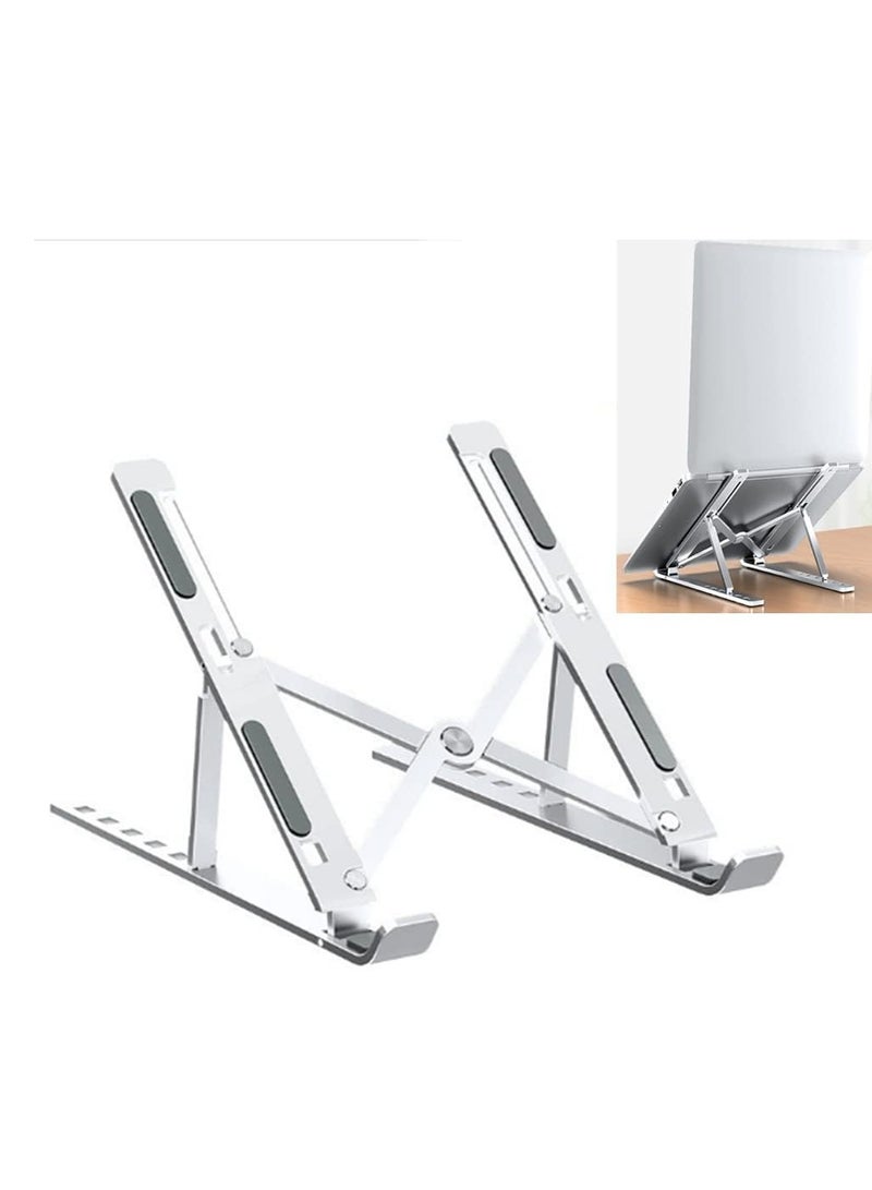 General Laptop Stand for Desk,Portable Laptop Holder,6 Angles Adjustable Aluminum Tablet Stand Foldable Laptop Bracket Compatible with 9-15.6 inch Laptops  - Image 1