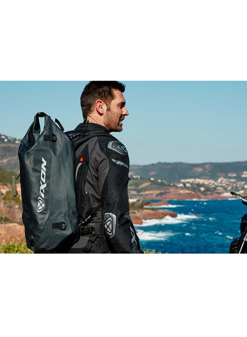 ixon A-River 35 Black Motorcycle Backpack - Image 2