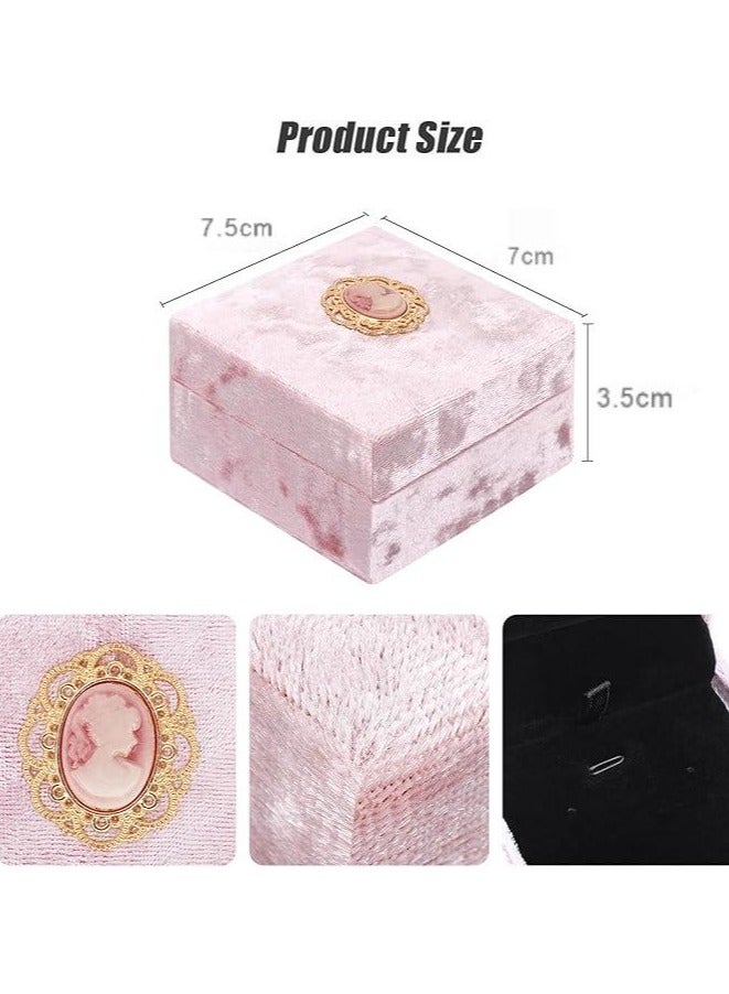 DesignSter Pendant Necklace Gift Box,Necklace Pendant Box for Jewellery Gift Boxes,Vintage Necklace Display Case for Engagement, Anniversary, Ceremony,Pink - Image 5