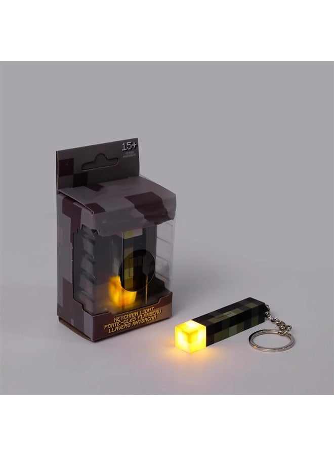 Minecraft Glow Torch Keychain, Torch Night Light Luminous TNT Building Block Light Pendant - Rechargeable Version - Image 4