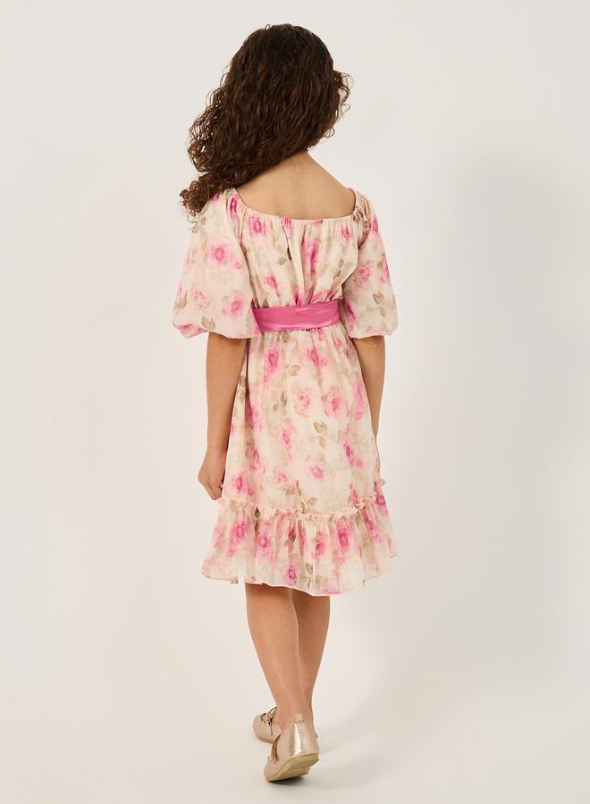 Styli Floral Chiffon Dress  - Image 4