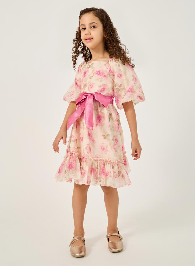 Styli Floral Chiffon Dress  - Image 2