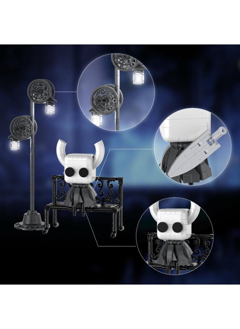 General 328Pcs The Knight Building Blocks Set Hollow Knight Popular Game Knight Action Figure Building Block Toy Lighting Collectible Decoration Character Compatible Birthday Gift For Game Fans Boys And Girls  - Image 3