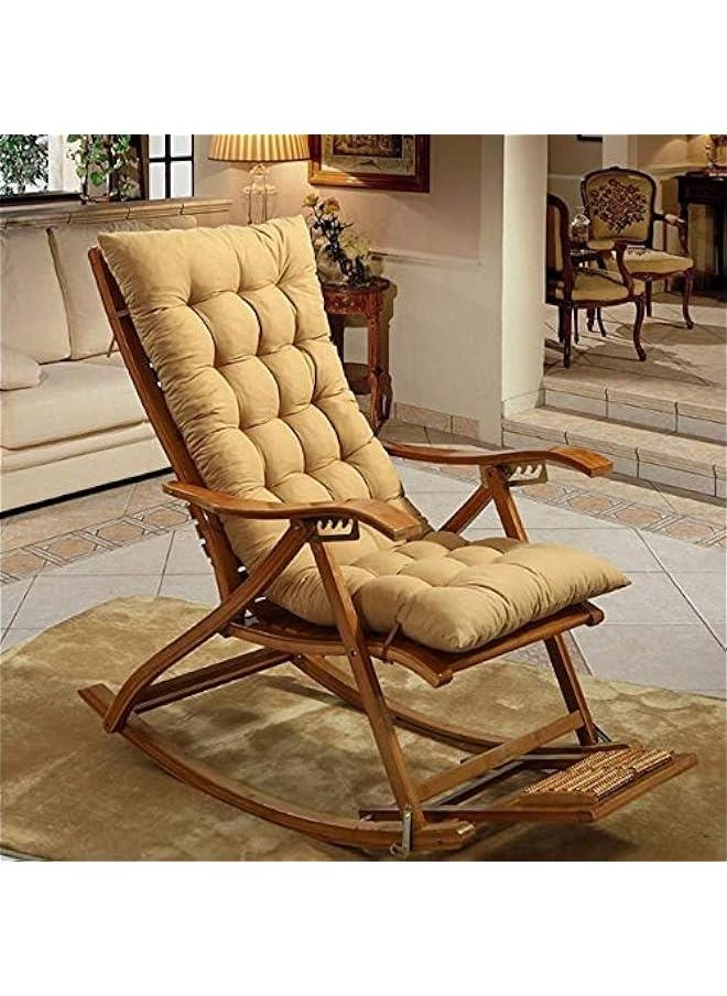 Generic - Rocking Chair Cushion, Quilted Bench Cushion Padded Thicken Sofa Cushion Fashion Colorful Folding Chair Pads for Indoor Outdoor Patio Furniture Lounge Rattan (19x47inch) (Coffee) - Image 1