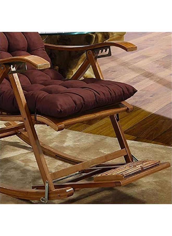 Generic - Rocking Chair Cushion, Quilted Bench Cushion Padded Thicken Sofa Cushion Fashion Colorful Folding Chair Pads for Indoor Outdoor Patio Furniture Lounge Rattan (19x47inch) (Coffee) - Image 1