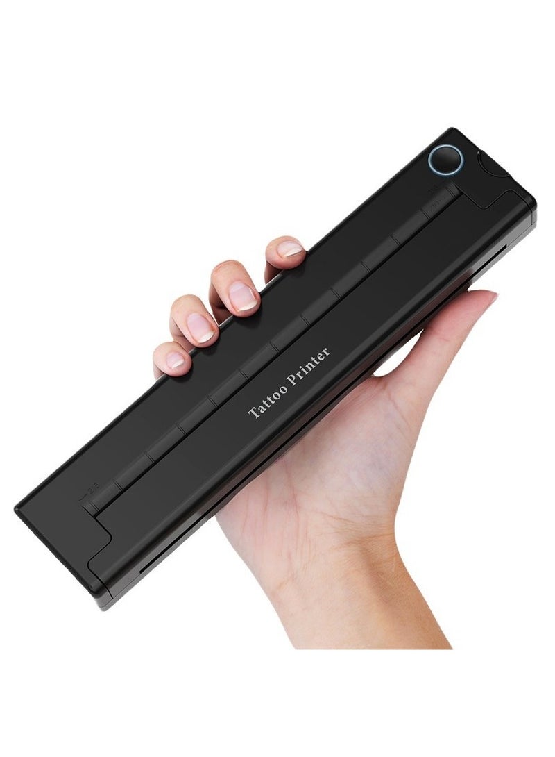 Tattoo Printer A4 Thermal Transfer Printer | Portable Ink-Free Bluetooth Wireless USB Printer | Professional Tattoo Transfer with 10 Free Transfer Papers | Compatible with PC & MacBook via USB-C | Fast and Easy Tattoo Printing - Image 1