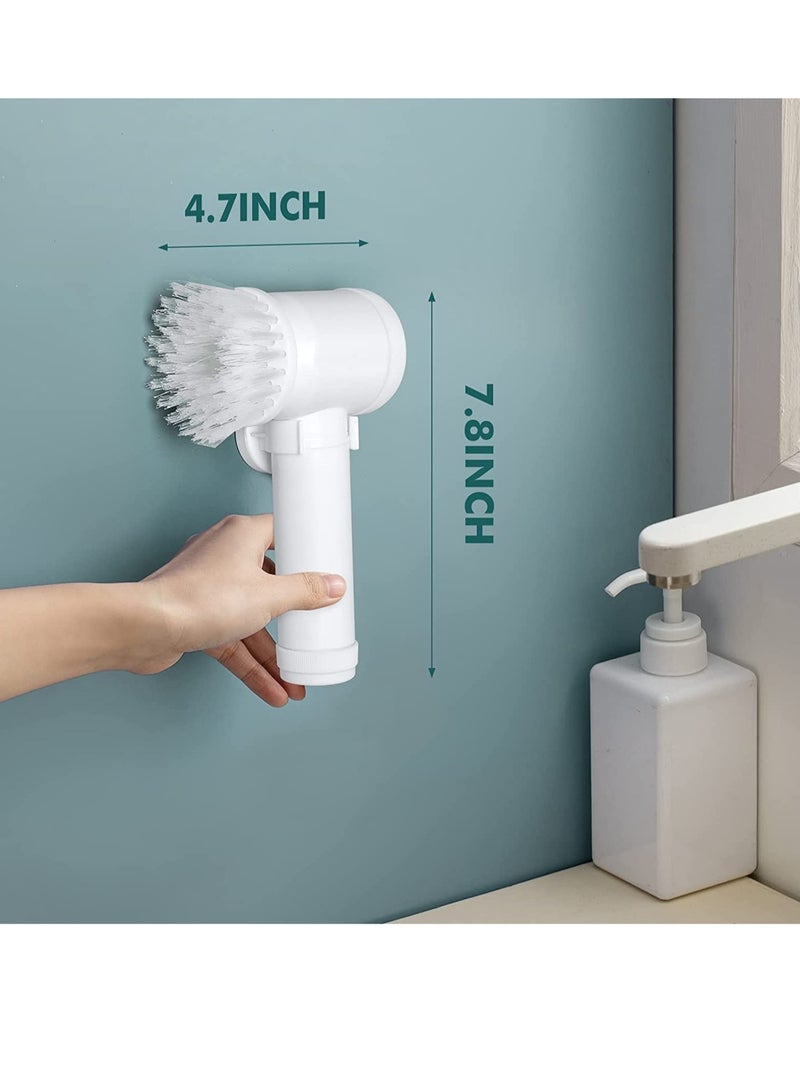 ELTRAZONE Magic Brush Electric Spin Scrubber, Electric Cleaning Brush with 3 Brush Heads,Bathroom Rechargeable Scrub Brush,Shower Scrubber for Cleaning - Image 4