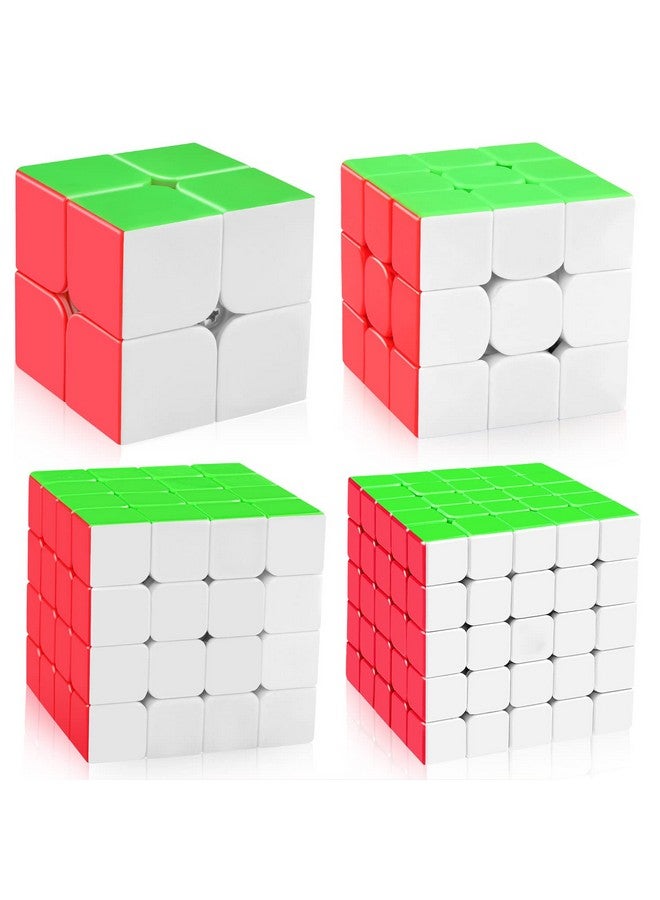 D-FantiX Speed Cube Set, Meilong MF2S 2x2 MF3S 3x3 MF4S 4x4 MF5S 5x5 Stickerless Speed Cubes Bundle with Gift Box - Image 1