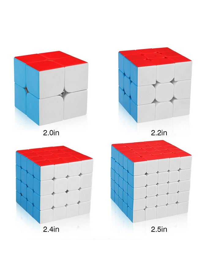 D-FantiX Speed Cube Set, Meilong MF2S 2x2 MF3S 3x3 MF4S 4x4 MF5S 5x5 Stickerless Speed Cubes Bundle with Gift Box - Image 2