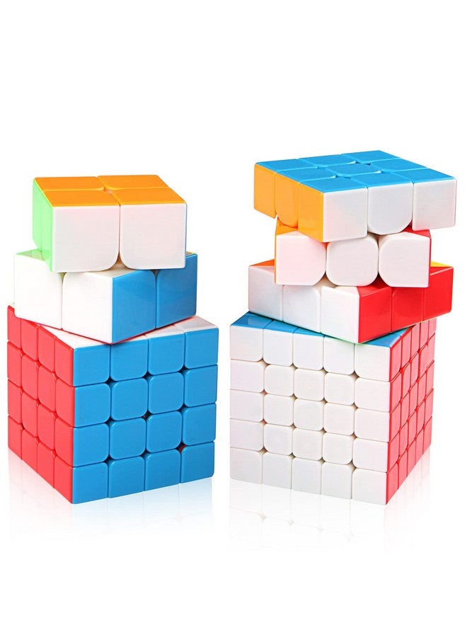 D-FantiX Speed Cube Set, Meilong MF2S 2x2 MF3S 3x3 MF4S 4x4 MF5S 5x5 Stickerless Speed Cubes Bundle with Gift Box - Image 5
