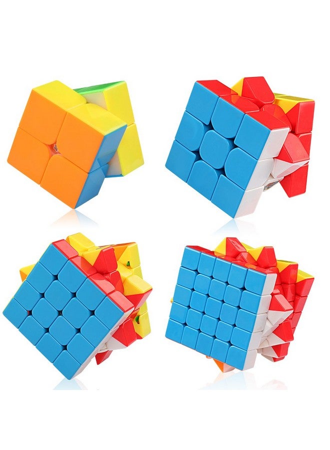 D-FantiX Speed Cube Set, Meilong MF2S 2x2 MF3S 3x3 MF4S 4x4 MF5S 5x5 Stickerless Speed Cubes Bundle with Gift Box - Image 3