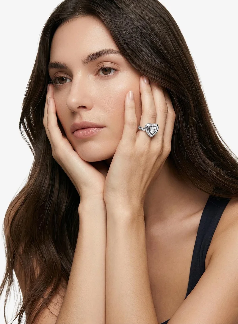 GUESS  Crystal Heart Solitaire Ring for Women | Best Price UAE