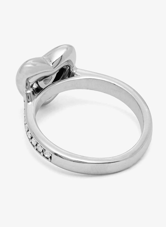 GUESS Crystal Heart Solitaire Ring - Image 3