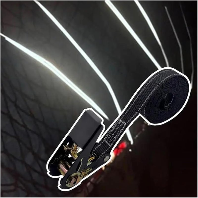 Car Ratchet Straps 800KG 1760lb Break Strength Cargo Tie Down Straps 400CM - Image 5
