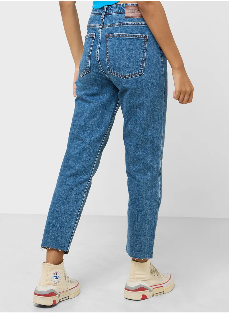 ONLY High Waisted Straigth Fit Jeans