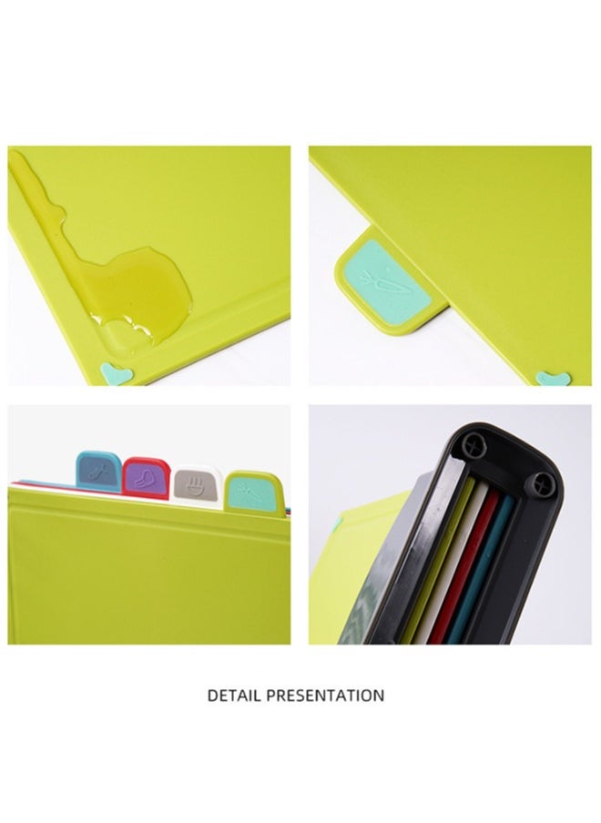 Four Color Categorized Cutting Board Set,  Dishwasher Safe