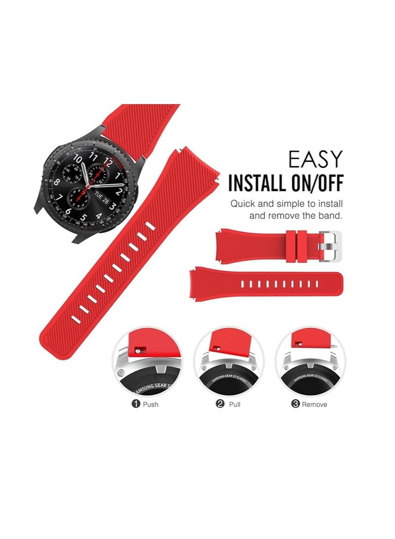 ilicone Bands 22MM Strap For Samsung galaxy watch3 45mm/galaxy 46mm/Gear S3/Huawei watch GT3 46MM/GT2E/GT2 Pro/GT GT2 46MM/Honor Magic Watch2 46mm/Amazfit GTR 2/2e/3/4
