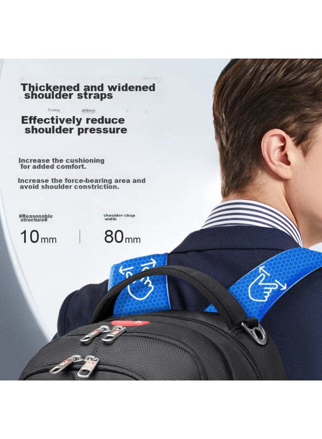 CROSS+GEAR Crossgear Swiss Army Knife Backpack For Men, 15.6-inch Laptop Bag, Business Large Capacity Travel Backpack For Students - Image 2