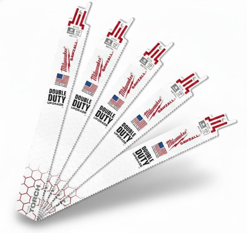 9" L Reciprocating Saw Blade, 5 pk.