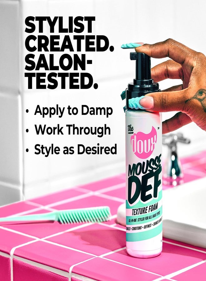 The Doux Multi-Use Mousse for Curly Hair – The Doux Mousse Def Texture Foam for Styling, Curl Definition, Volume & Shine – Curl Cream Alternative for Textured Hair & Natural Hair Styles - Image 4