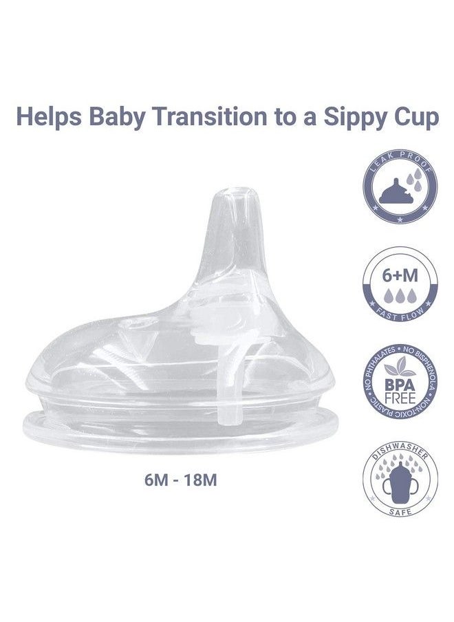 AnPei - Straw And Sippy Cup Transitional Nipples Set Of 2 With Nipple Storage Case Compatible With Comotomo Baby Bottles 5 Oz And 8 Oz - Image 1