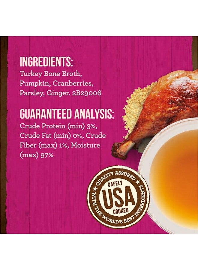 Merrick Grain Free Bone Broth, Premium Human Grade And Gluten Free Dog And Cat Food Topper Pouches, Turkey - 16 oz. Pouch - Image 1