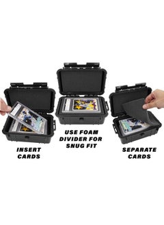 CASEMATIX Graded Card Case Compatible With 6+ Bgs 8+ Psa Fgs Graded Sports Trading Cards Waterproof Graded Slab Card Storage Box With Card Carrying Case Impact Absorbing Foam Inserts  - Image 4