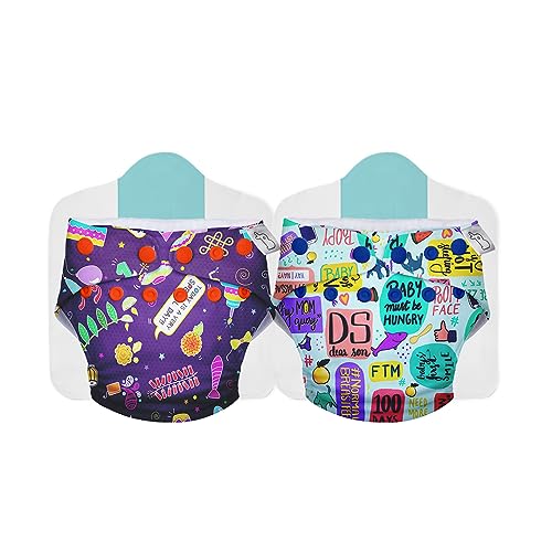 SuperBottoms Cloth Diapers for babies - Cloth Diaper Combo Pack of 2 Freesize UNO| Reusable Cloth Diapers for babies 3M to 3Y | With 2 organic cotton inserts/pads - Image 1