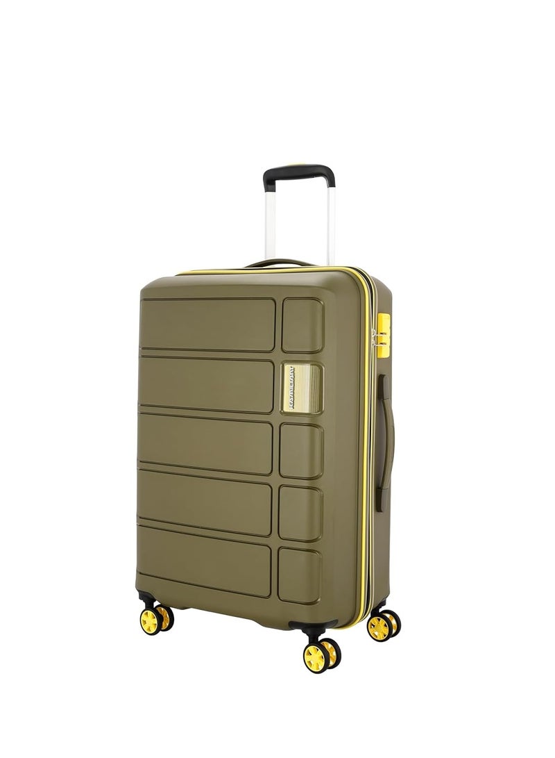 Kamiliant by American Tourister Harrier Zing|Trolley Bag Check-in Large (79 cms) for Travel|Hard Case Polypropylene (PP) Suitcase|360° 8-Wheel Spinner Luggage Trolley|Combination Lock|Military Olive - Image 2