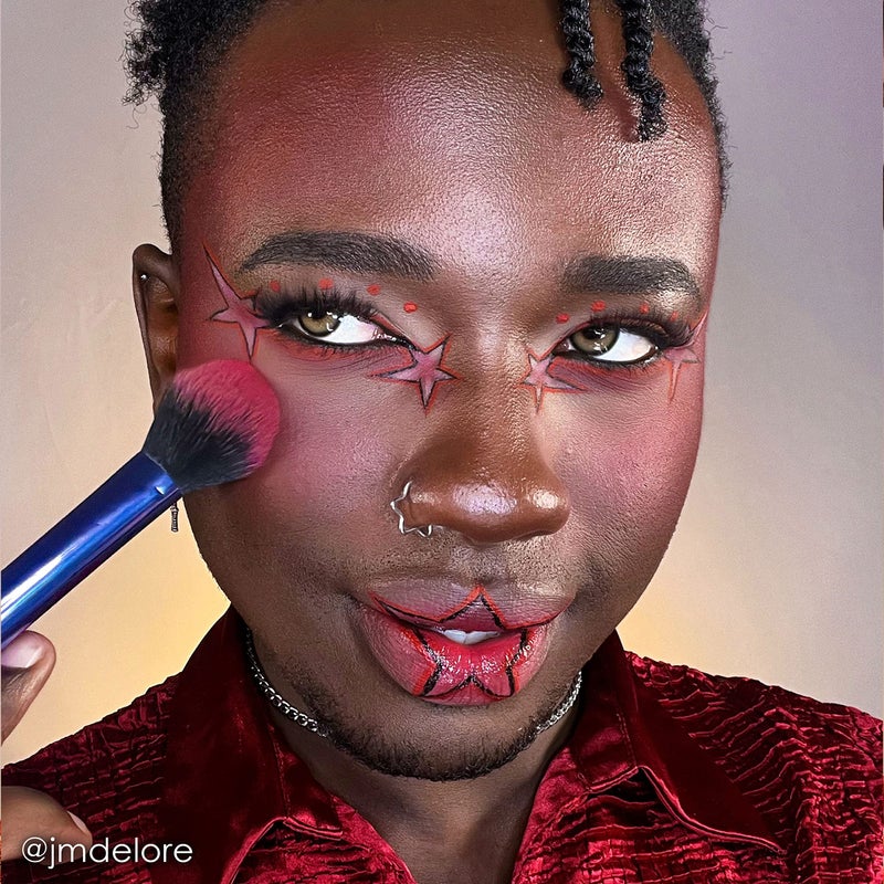 Mehron Makeup StarBlend Cake Makeup | Wet/Dry Pressed Powder | Powder Foundation | Red Face Paint & Body Paint 2 oz (56g) - Image 2