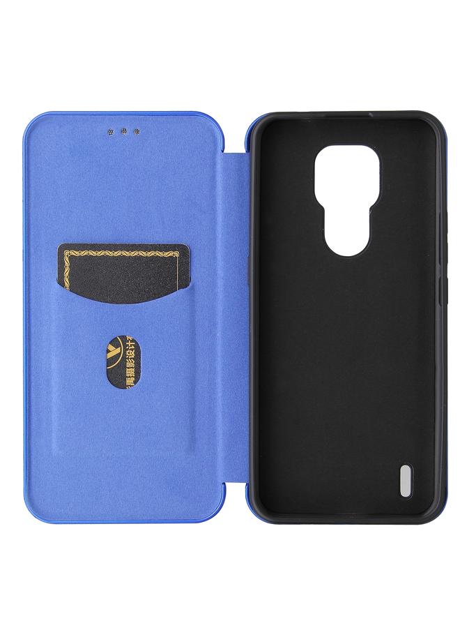 S-TOP Case For Motorola Moto E7 Carbon Fiber Texture Horizontal Flip TPU + PC + PU Leather Case with Card Slot - Image 5