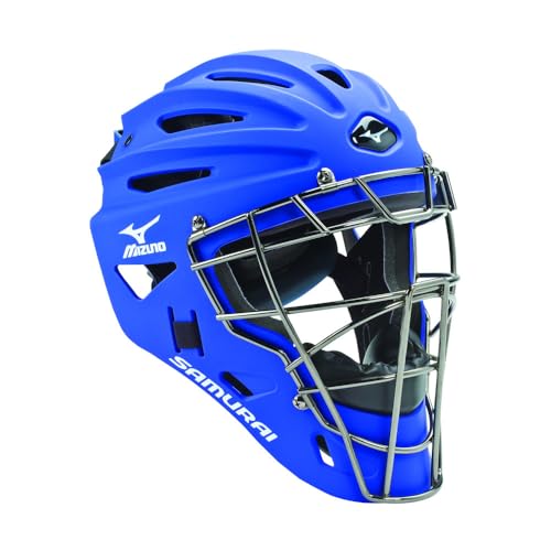 Mizuno G4 Samurai Catcher's Helmet, Royal, 7 1/4-Inch - 7 5/8-Inch - Image 5