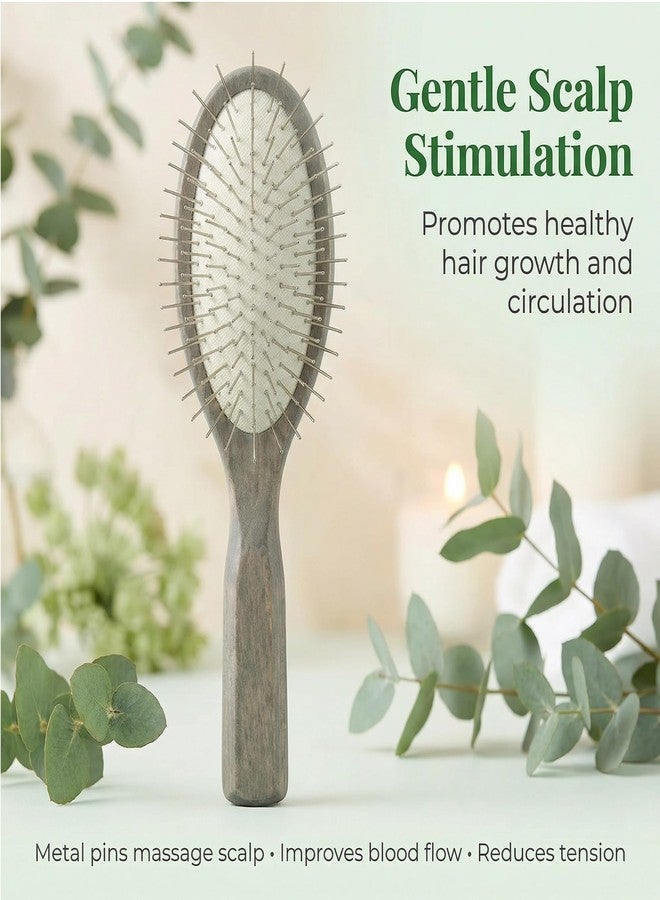 TRENFI Wooden Hair Brush, Anti-Static Paddle for Frizz-Free Styling - Image 2