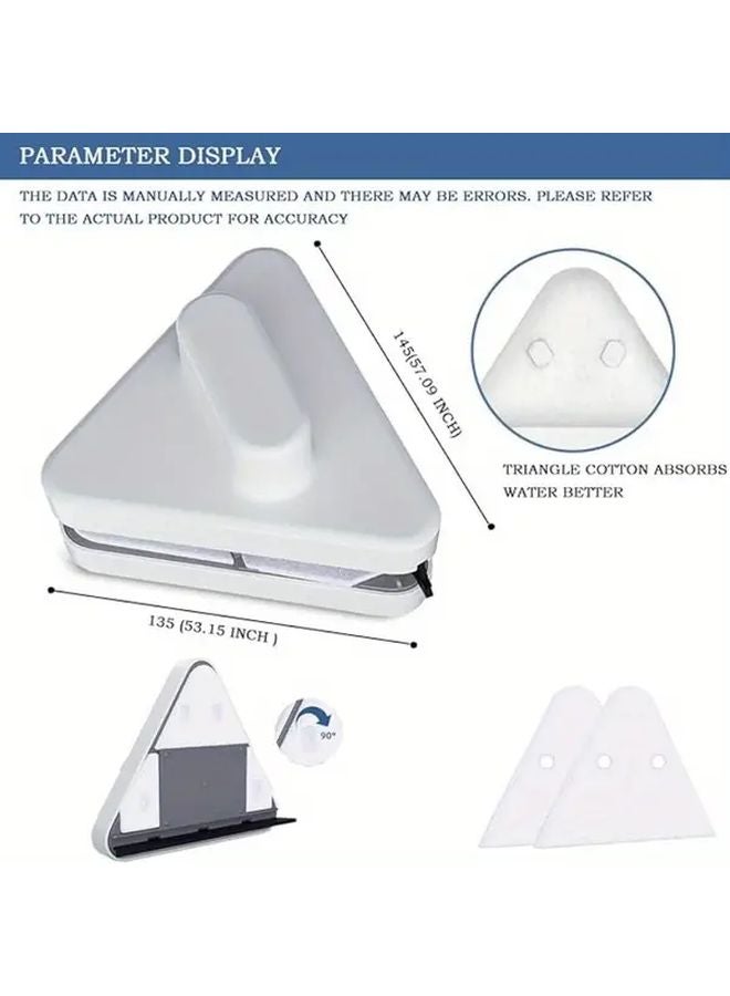 منظف النوافذ المغناطيسي ذو الوجهين 1 قطعة للزجاج من 3 إلى 10 مم للمركبات والمرتفعات - Image 2