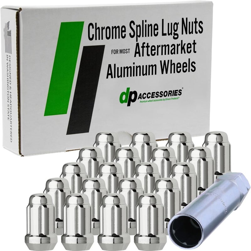 DPAccessories Chrome M12x1.50 Lug Nuts Set - Image 1