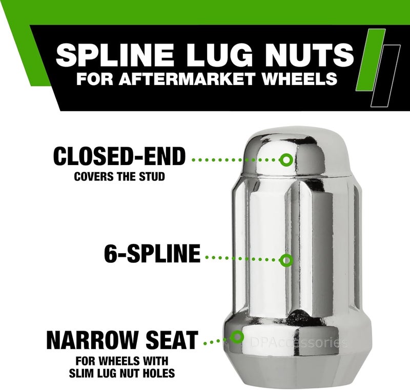 DPAccessories Chrome M12x1.50 Lug Nuts Set - Image 4
