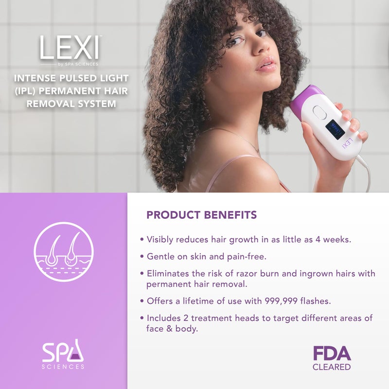 Spa Sciences - LEXI - Painless Permanent IPL Hair Removal System - FDA Cleared with 999,999 flashes, Auto Flash, and Skin Sensor - Image 3