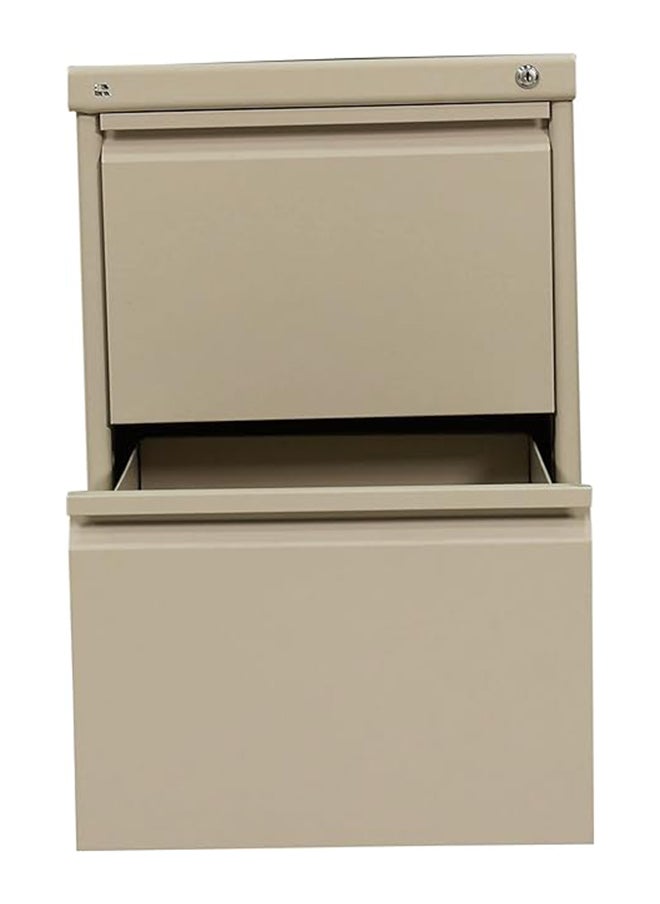 RIGID Steel Curved 2 Drawers Filing Cabinet Beige 73x46.5x62cm  - Image 5