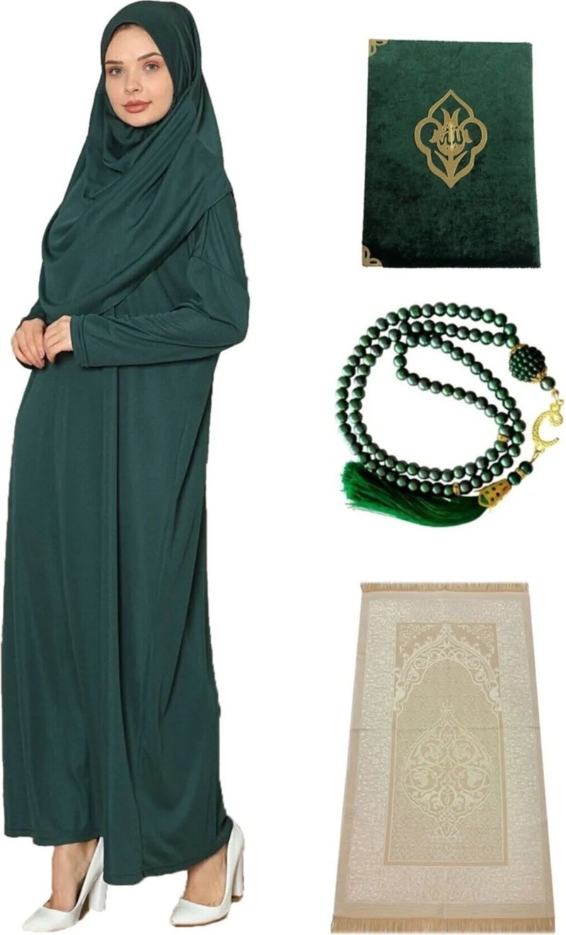 Medipek Prayer Dress, Prayer Rug, Pearl Prayer Beads Set 