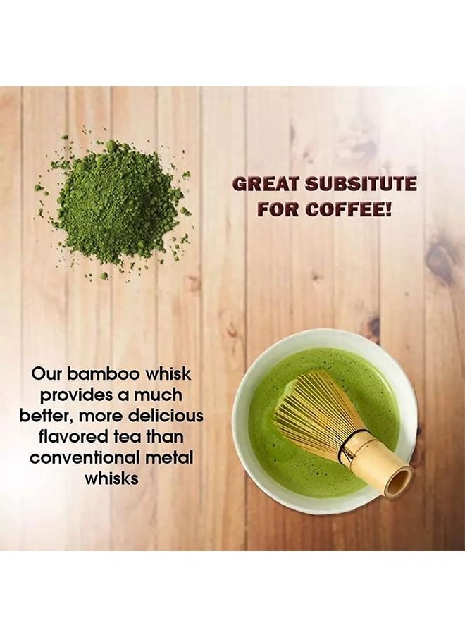 Arabest Matcha Stirrer Set, Bamboo Tea Steeper Matcha Tools for Stirring Matcha, 3-piece Set (Matcha Stirrer + Bamboo Spoon with Hook + Matcha Brush Placeer) (Blue)  - Image 3