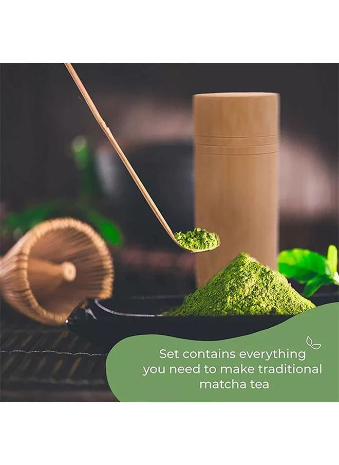 Arabest Matcha Stirrer Set, Bamboo Tea Steeper Matcha Tools for Stirring Matcha, 3-piece Set (Matcha Stirrer + Bamboo Spoon with Hook + Matcha Brush Placeer) (Blue)  - Image 2