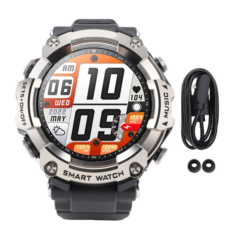 2 In 1 Smart Watch With Earbuds: 1.52 Inch HD Display, Smart Noise Reduction - 1GB Music Storage, Multifunctional Smartwatch for Outdoor Sports, Daily Use And Travelers - Image 1