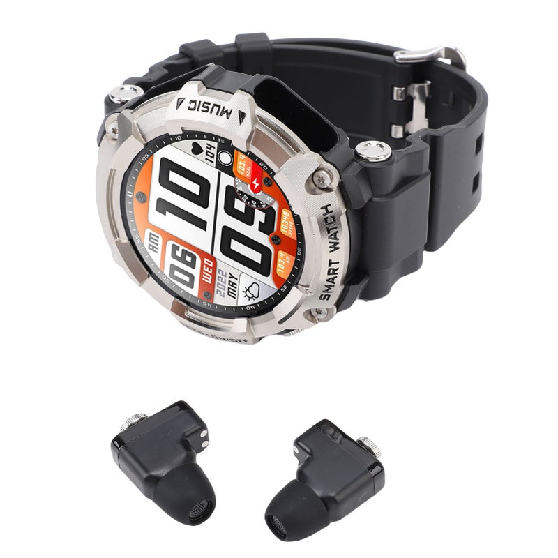 2 In 1 Smart Watch With Earbuds: 1.52 Inch HD Display, Smart Noise Reduction - 1GB Music Storage, Multifunctional Smartwatch for Outdoor Sports, Daily Use And Travelers - Image 2