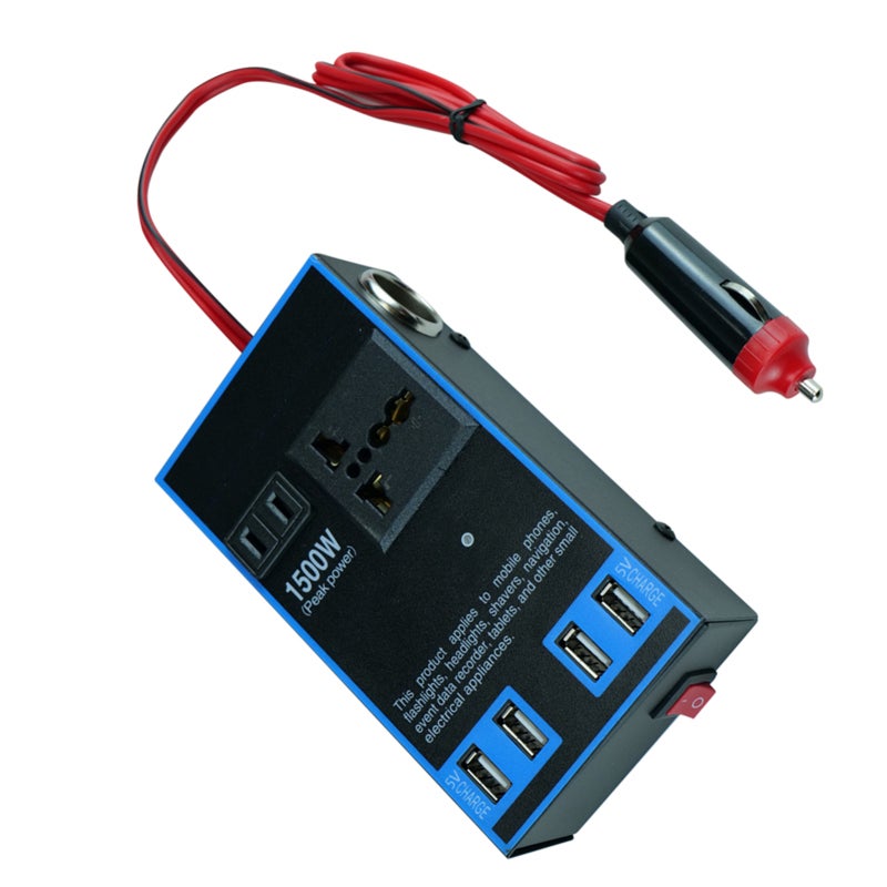 Car Power Inverter 12V 24V to 110V 220V Intelligent Fast Charging - Stable High Power Output Vehicle Inverter for Smartphones GPS Dash Cams - Image 4