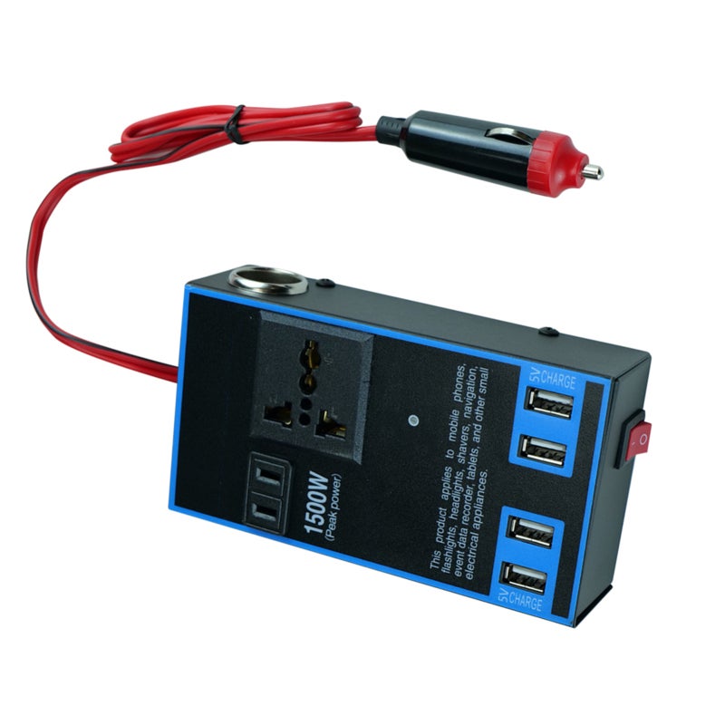 Car Power Inverter 12V 24V to 110V 220V Intelligent Fast Charging - Stable High Power Output Vehicle Inverter for Smartphones GPS Dash Cams - Image 5