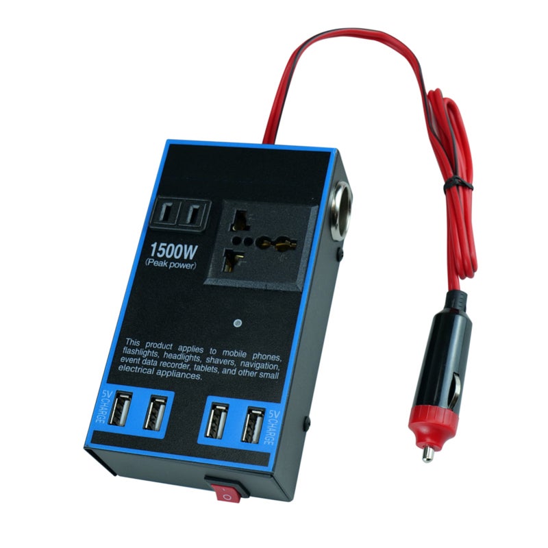 Car Power Inverter 12V 24V to 110V 220V Intelligent Fast Charging - Stable High Power Output Vehicle Inverter for Smartphones GPS Dash Cams - Image 2