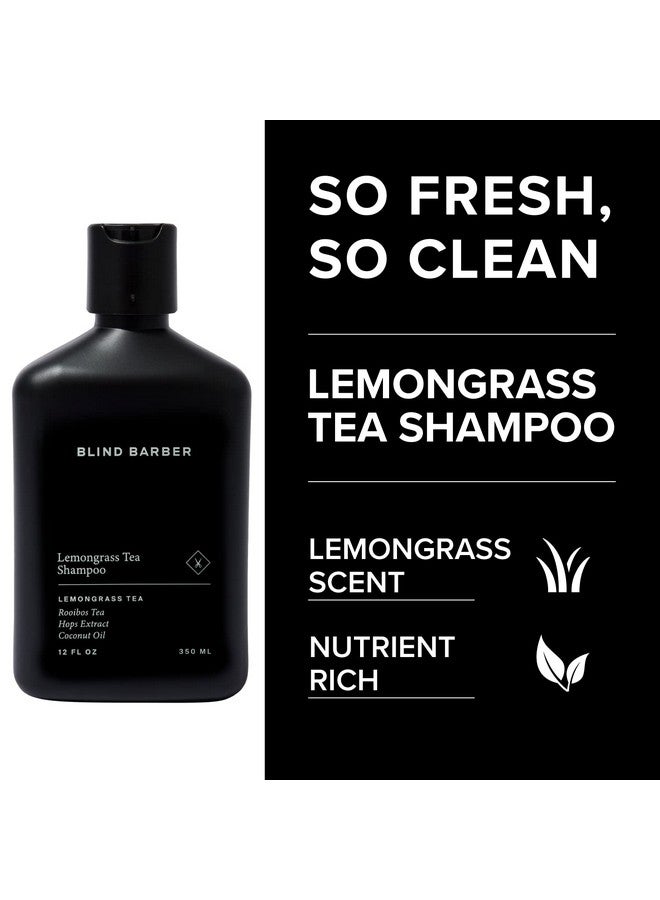 Blind Barber Shower Essentials Gift Set Mens Body Wash Shampoo And Conditioner Set Lemongrass Tea Body Soap + Hair Care Gifts For Men (3 Count) - Image 2